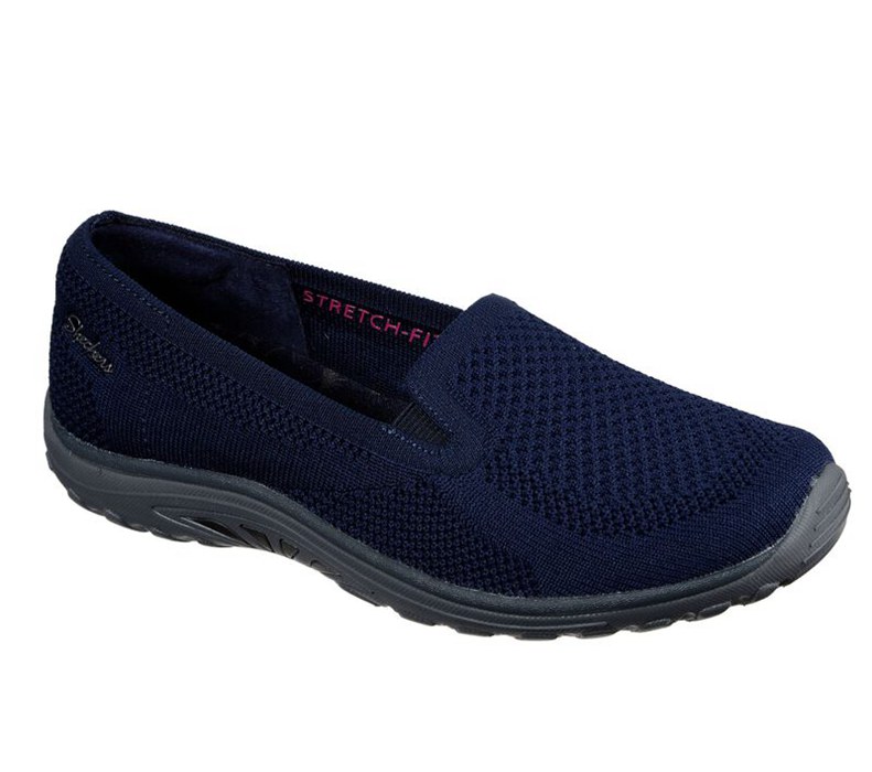 Skechers Dam Marinblå Platta Skor - Relaxed Fit: Reggae Fest - Enjoy - Sverige (DGKTU-4958)